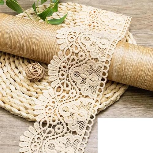 10 cm ausgehöhltes, floral besticktes Spitzenband aus Milchseide, wasserlösliche elastische Spitze, DIY-Bekleidung, Nähen, Stoff, handgefertigtes Kunsthandwerk, Spitzenband, Aprikose, 1 Meter Länge 10 cm ausgehöhltes, floral besticktes Spitzenband aus Milchseide, wasserlösliche elastische Spitze, DIY-Bekleidung, Nähen, Stoff, handgefertigtes Kunsthandwerk, Spitzenband, Aprikose, 1 Meter Länge von WAGNPNT