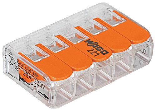5x Wago Klemme 221-415 32A 450V Verbindungsklemme 5-polig mit Hebel 5x Wago Klemme 221-415 32A 450V Verbindungsklemme 5-polig mit Hebel von WAGO