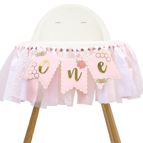 Bee One Hochstuhl Banner - Biene für 1. Geburtstag Hochstuhl Banner, Bienenstock Thema Geburtstag Party Supplies, Sweet One Party Dekorationen, Gänseblümchen Erste Foto Requisiten (Bienenstock-Banner Bee One Hochstuhl Banner - Biene für 1. Geburtstag Hochstuhl Banner, Bienenstock Thema Geburtstag Party Supplies, Sweet One Party Dekorationen, Gänseblümchen Erste Foto Requisiten (Bienenstock-Banner von WAHAWU