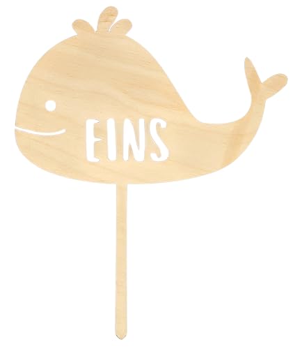 WAIKUA Cake Topper Holz Wal Meeresparty Kuchentopper Eins Kindergeburtstag Dekoration Kuchendeko 1.Geburtstag (Wal Eins) WAIKUA Cake Topper Holz Wal Meeresparty Kuchentopper Eins Kindergeburtstag Dekoration Kuchendeko 1.Geburtstag (Wal Eins) von WAIKUA