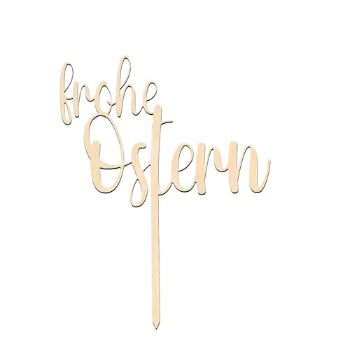 WAIKUA hochwertiger Cake Topper 'Frohe Ostern' aus Holz für Kuchen oder Torten, Torten-Dekoration, Kuchenstecker, Natur, Handgefertigt in Deutschland, Ostern, Osterdeko WAIKUA hochwertiger Cake Topper 'Frohe Ostern' aus Holz für Kuchen oder Torten, Torten-Dekoration, Kuchenstecker, Natur, Handgefertigt in Deutschland, Ostern, Osterdeko von WAIKUA