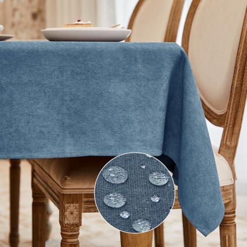 WAITER TREE Tischdecke Hochwertig Tischdecke Abwaschbar Tischtuch Pflegeleichte Tischdecke Flaumoptik Wasserdicht Tischdecke Lotuseffekt Blau 140 x 240 cm WAITER TREE Tischdecke Hochwertig Tischdecke Abwaschbar Tischtuch Pflegeleichte Tischdecke Flaumoptik Wasserdicht Tischdecke Lotuseffekt Blau 140 x 240 cm von WAITER TREE