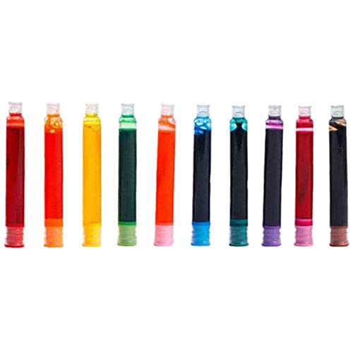 WAITLOVER Einweg-Tintenpatronen-Set, 10 Farben/Box, für 3,4 mm Füllfederhalter, Schulstation, farbiger E6t3 Büroschreibstift von WAITLOVER