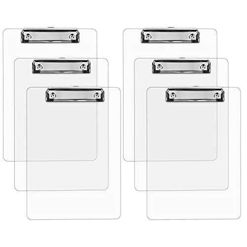 WAIZHIUA 6 Stück A4 Klemmbrett aus Acryl, 31,5 x 22,5 cm Kunststoff Klemmbretter mit einziehbaren Haken Klemmbretter für Studenten Durchsichtig Klemmbrett Anti-Rutsche Rückseite Schreibbrett Pad WAIZHIUA 6 Stück A4 Klemmbrett aus Acryl, 31,5 x 22,5 cm Kunststoff Klemmbretter mit einziehbaren Haken Klemmbretter für Studenten Durchsichtig Klemmbrett Anti-Rutsche Rückseite Schreibbrett Pad von WAIZHIUA