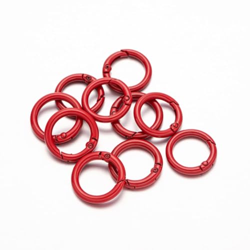 5 Stück Metall-O-Ring-Federverschlüsse für Schmuck, zu öffnender runder Karabiner, Schlüsselanhänger, Hakenverbinder, DIY-Hundekette, Schnallen, Taschenzubehör, Rot, Außengröße 33 mm 5 Stück Metall-O-Ring-Federverschlüsse für Schmuck, zu öffnender runder Karabiner, Schlüsselanhänger, Hakenverbinder, DIY-Hundekette, Schnallen, Taschenzubehör, Rot, Außengröße 33 mm von WAJIJD