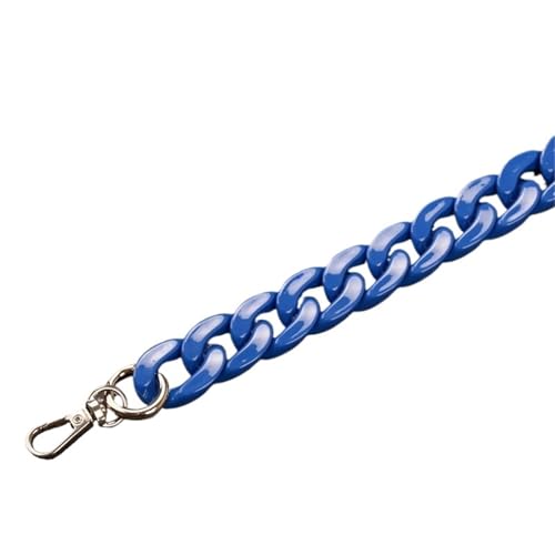WAJJWI 2 Stück 27–140 cm Taschenkette Taschengurt Harzketten High Light DIY Tasche Verlängert Einzel-Schulterhand Crossbody-Gurt Unterarmtasche Für Umhängetasche Tote(Blue,27cm) von WAJJWI