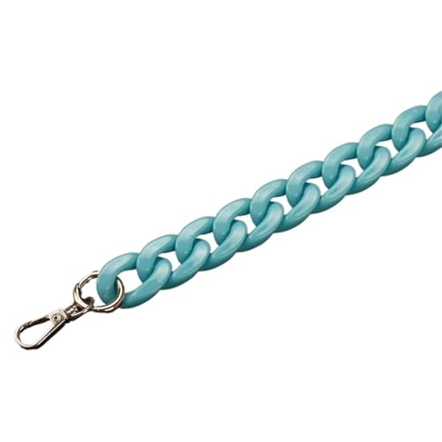 WAJJWI 2 Stück 27–140 cm Taschenkette Taschengurt Harzketten High Light DIY Tasche Verlängert Einzel-Schulterhand Crossbody-Gurt Unterarmtasche Für Umhängetasche Tote(Light Blue,80cm) von WAJJWI