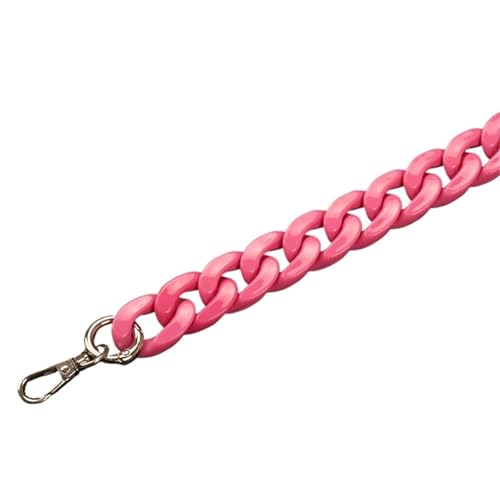 WAJJWI 2 Stück 27–140 cm Taschenkette Taschengurt Harzketten High Light DIY Tasche Verlängert Einzel-Schulterhand Crossbody-Gurt Unterarmtasche Für Umhängetasche Tote(Light Red,27cm) von WAJJWI
