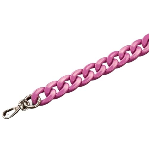 WAJJWI 2 Stück 27–140 cm Taschenkette Taschengurt Harzketten High Light DIY Tasche Verlängert Einzel-Schulterhand Crossbody-Gurt Unterarmtasche Für Umhängetasche Tote(Rose red,27cm) von WAJJWI