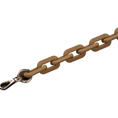 WAJJWI 2 Stück 27–140 cm matt gefrostete Taschenkette, massiver Taschengurt, Kunstharzketten, DIY-Umhängetasche, Dicke Kette, Unterarm-Accessoires Für Umhängetasche Tote(Coffee,80cm) von WAJJWI