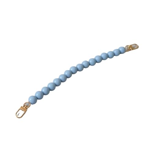 WAJJWI 2 Stück Perlen-Handtaschenkette, austauschbare Taschenteile, Zubehör, Handtaschengurt, Harz, Telefonhüllen-Zubehör, handgefertigtes Armband Für Umhängetasche Tote(Blue) von WAJJWI