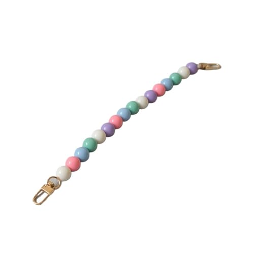 WAJJWI 2 Stück Perlen-Handtaschenkette, austauschbare Taschenteile, Zubehör, Handtaschengurt, Harz, Telefonhüllen-Zubehör, handgefertigtes Armband Für Umhängetasche Tote(Color 7) von WAJJWI