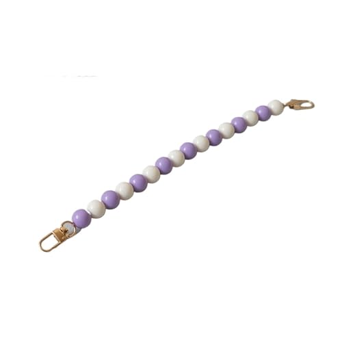 WAJJWI 2 Stück Perlen-Handtaschenkette, austauschbare Taschenteile, Zubehör, Handtaschengurt, Harz, Telefonhüllen-Zubehör, handgefertigtes Armband Für Umhängetasche Tote(Color 9) von WAJJWI