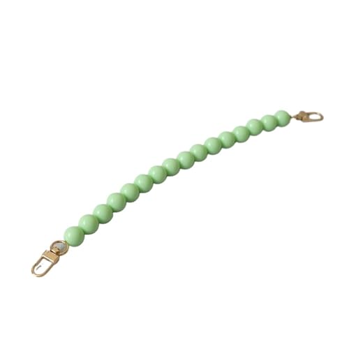 WAJJWI 2 Stück Perlen-Handtaschenkette, austauschbare Taschenteile, Zubehör, Handtaschengurt, Harz, Telefonhüllen-Zubehör, handgefertigtes Armband Für Umhängetasche Tote(Green) von WAJJWI