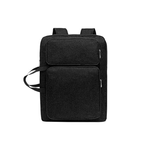 WAJJWI Kunstmappe Tasche Künstler-Portfolio-Rucksack-Hülle, vielseitige Kunsttaschen, wasserdichter Zeichenbrett-Rucksack, Aufbewahrungstaschen, Malen, Skizzieren(Black) von WAJJWI