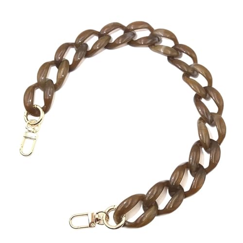 WAJJWI Taschenkette aus Kunstharz, lang, Kunstharz, Taschengurt, Schulterschmuck, Handykette for Damen, 2 Stück Für Umhängetasche Tote(Brown,85cm) von WAJJWI