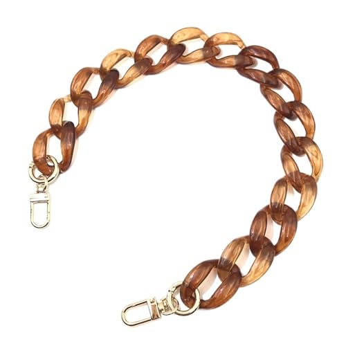 WAJJWI Taschenkette aus Kunstharz, lang, Kunstharz, Taschengurt, Schulterschmuck, Handykette for Damen, 2 Stück Für Umhängetasche Tote(Coffee,85cm) von WAJJWI