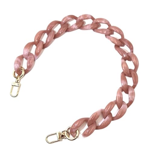 WAJJWI Taschenkette aus Kunstharz, lang, Kunstharz, Taschengurt, Schulterschmuck, Handykette for Damen, 2 Stück Für Umhängetasche Tote(Pink,46cm) von WAJJWI