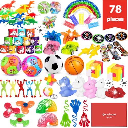 Mitgebsel Kindergeburtstag Mitgebsel Set 78 Stück, Kindergeburtstag Gastgeschenke Mädchen Jungen, Kinder Give Aways, Party Mitgebsel Gastgeschenke Zubehör Deko für Partybeutelfüller von WAKSOX