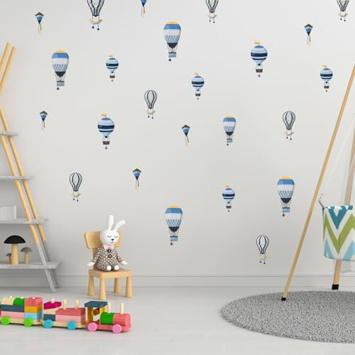 Heißluftballons, 2D Animation, Blaue Dekorationen, Wanddekoration, skandinavischer Stil, Kinder Wandaufkleber, Bergaufkleber, Kinderzimmer, Babyzimmer, Abenteuer, Kinderzimmer, Kleinkindzimmer Heißluftballons, 2D Animation, Blaue Dekorationen, Wanddekoration, skandinavischer Stil, Kinder Wandaufkleber, Bergaufkleber, Kinderzimmer, Babyzimmer, Abenteuer, Kinderzimmer, Kleinkindzimmer von WALPLUS