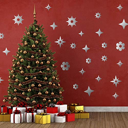 WALPLUS Wallplus Weihnachtsdekorationen Wandaufkleber Frohe Weihnachten Dekoration Set Wandbilder Aufkleber Wohnzimmer Kinder Kinderzimmer Dekor Silber Weihnachten Schneeflocken Aufkleber, Mehrfarbig WALPLUS Wallplus Weihnachtsdekorationen Wandaufkleber Frohe Weihnachten Dekoration Set Wandbilder Aufkleber Wohnzimmer Kinder Kinderzimmer Dekor Silber Weihnachten Schneeflocken Aufkleber, Mehrfarbig von WALPLUS