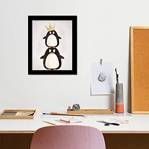 Walplus Pinguin Kunst Leinwand Druck Wandaufkleber, Vinyl Mehrfarbig, 40 X 30 X 5 CM von WALPLUS