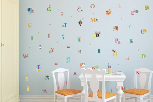 Walplus Selbstklebende Sticker Wohnzimmer für Jungen und Mädchen Kinder Wand Abziehbilder Wohnkultur Vinyl Küche Spruch Wanddekoration Froh Alphabet, 60cmx30cmx0.02cm Walplus Selbstklebende Sticker Wohnzimmer für Jungen und Mädchen Kinder Wand Abziehbilder Wohnkultur Vinyl Küche Spruch Wanddekoration Froh Alphabet, 60cmx30cmx0.02cm von WALPLUS
