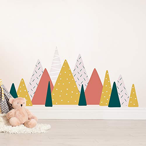 Wandaufkleber für Kinderzimmer, Schlafzimmer, Wanddekoration, Charaktere, bunte Kreaturen, fröhliche Abenteuer, lustige bunte Berge, Landschaft, skandinavischer Stil, gelb, Kinder-Wandaufkleber Wandaufkleber für Kinderzimmer, Schlafzimmer, Wanddekoration, Charaktere, bunte Kreaturen, fröhliche Abenteuer, lustige bunte Berge, Landschaft, skandinavischer Stil, gelb, Kinder-Wandaufkleber von WALPLUS