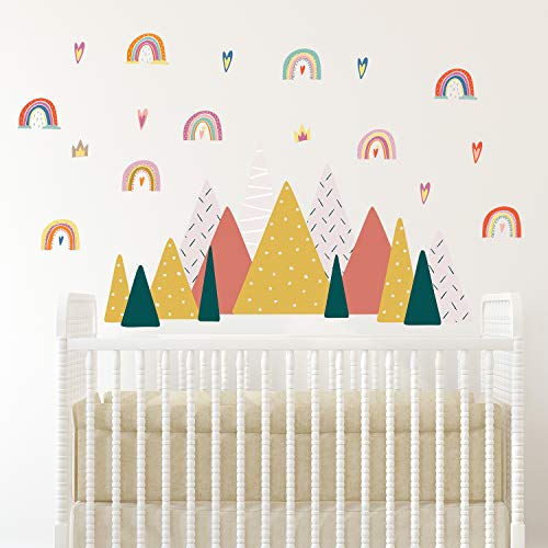 WALPLUS Wandaufkleber, skandinavischer Regenbogenberg, für Kinderzimmer, Dekoration, entfernbare Vinyl-Aufkleber WALPLUS Wandaufkleber, skandinavischer Regenbogenberg, für Kinderzimmer, Dekoration, entfernbare Vinyl-Aufkleber von WALPLUS