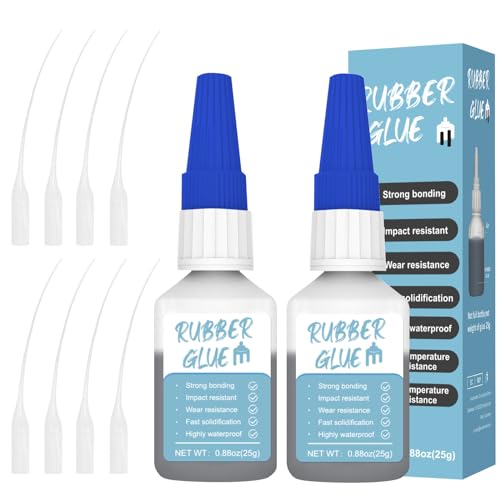 50g Gummikleber, Gummikleber Extra Stark Wasserfest, mit 8 Applikator-Tropfern, Instant gummi kleber starke Bindung, geeignet für Gummiprodukte, Reifen, Schuhe, DIY Bastelarbeiten 50g Gummikleber, Gummikleber Extra Stark Wasserfest, mit 8 Applikator-Tropfern, Instant gummi kleber starke Bindung, geeignet für Gummiprodukte, Reifen, Schuhe, DIY Bastelarbeiten von WAN2TLK