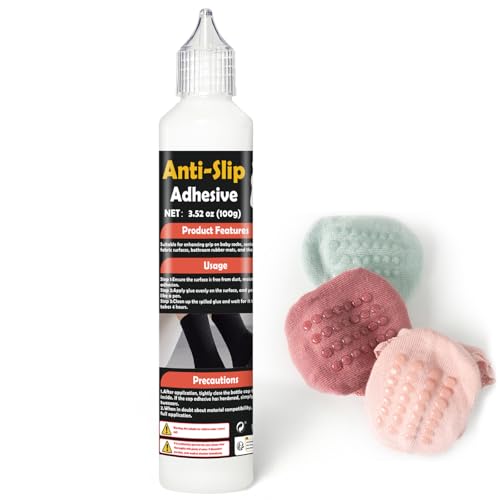 WAN2TLK Sock Stop Anti Rutsch 100g Transparent - gummiartige Antirutsch-Farbe auf Wasserbasis (kein Latex), für Textilien, sicherer Halt auf glatten Böden, einfache Anwendung aus der Flasche von WAN2TLK