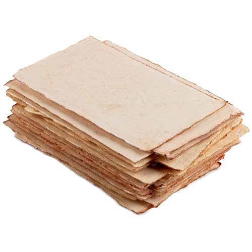 Dickes, Handgefertigtes Aquarellpapier Im A6-Format Mit Büttenrand r – 10.5 x 15 cm – 300 Gsm – Premium-Weißes, Kaltgepresstes, Strukturiertes Papier Aus Recycelter Baumwolle – 25 Lose Blattblätte Dickes, Handgefertigtes Aquarellpapier Im A6-Format Mit Büttenrand r – 10.5 x 15 cm – 300 Gsm – Premium-Weißes, Kaltgepresstes, Strukturiertes Papier Aus Recycelter Baumwolle – 25 Lose Blattblätte von WANDERINGS