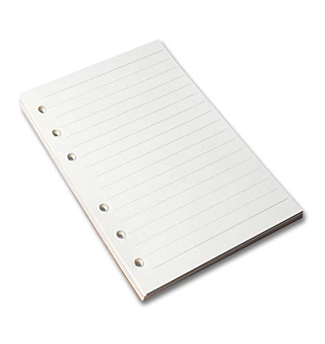 Wanderings Einsätze Für Personalisierte Binder-Planer - 95 mm x 170 mm, 3,75" x 6,75" - Dicke Linierte Lose Blätter, 120 gsm, 6 Löcher, 100 Blätter - 200 Linierte Seiten von WANDERINGS