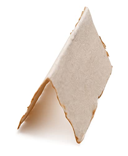 Wanderings Vintage Büttenrand-Faltpapier - gefaltet auf 5 x 9 cm - 150 g/m² - 50 Stück - strukturiertes Baumwollpapier - ideal für Tischkarten, Blanko-Namenskarten, Tischdekoration, Geschenkanhänger Wanderings Vintage Büttenrand-Faltpapier - gefaltet auf 5 x 9 cm - 150 g/m² - 50 Stück - strukturiertes Baumwollpapier - ideal für Tischkarten, Blanko-Namenskarten, Tischdekoration, Geschenkanhänger von WANDERINGS