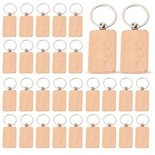 WANDGU 30 Stück Schlüsselanhänger Holz: Personalisierte Schlüsselanhänger Rohling, Blanko DIY Schlüsselanhänger Wooden, Rund Wooden Keychain Schlüsselring für DIY, Malerei, Dekoration, Geschenke WANDGU 30 Stück Schlüsselanhänger Holz: Personalisierte Schlüsselanhänger Rohling, Blanko DIY Schlüsselanhänger Wooden, Rund Wooden Keychain Schlüsselring für DIY, Malerei, Dekoration, Geschenke von WANDGU