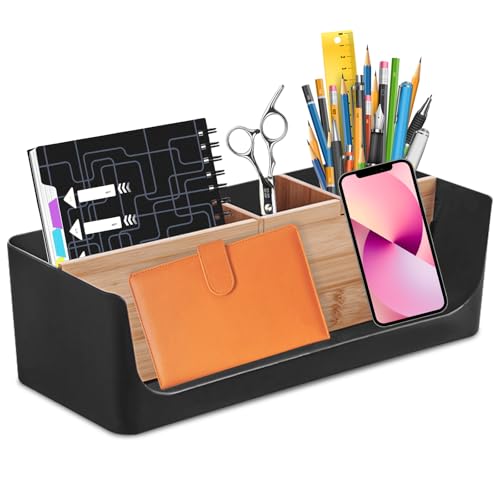 WANDGU 4 Fächer Schreibtisch Organizer: Tisch-Büro-Kosmetik-Organizer, Handy und Tablet Halterung, Briefablage, Stiftehalter Schreibtisch, Fächer Holz Desktop Stift für Stifte, Kosmetika, Haftnotizen WANDGU 4 Fächer Schreibtisch Organizer: Tisch-Büro-Kosmetik-Organizer, Handy und Tablet Halterung, Briefablage, Stiftehalter Schreibtisch, Fächer Holz Desktop Stift für Stifte, Kosmetika, Haftnotizen von WANDGU