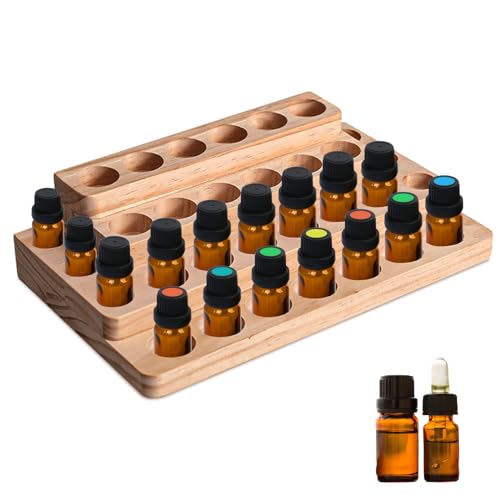 WANDGU Holzsammlung Ätherisches Öl Display Ständer 30 Löcher Aufbewahrungsbox aus Holz für ätherische Öle, Aromatherapie Öle Organizer mit 4 Schicht für Nagellack, Duftöle, Ätherisches Öl WANDGU Holzsammlung Ätherisches Öl Display Ständer 30 Löcher Aufbewahrungsbox aus Holz für ätherische Öle, Aromatherapie Öle Organizer mit 4 Schicht für Nagellack, Duftöle, Ätherisches Öl von WANDGU