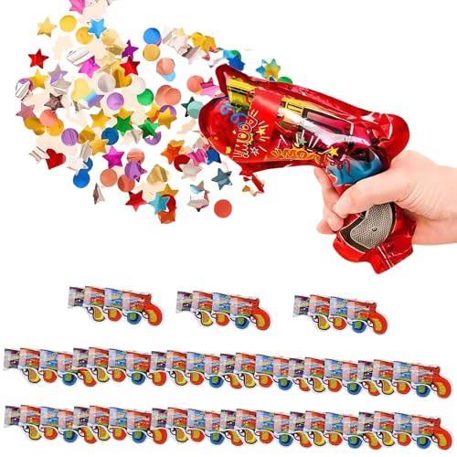 WANDGU Konfettikanone Party Confetti Kanone: 60 Stück Konfetti Pistolen Set, Konfetti Kanone Party Popper, Requisiten für Festivalatmosphäre für Partys Karneval Geburtstage Hochzeiten WANDGU Konfettikanone Party Confetti Kanone: 60 Stück Konfetti Pistolen Set, Konfetti Kanone Party Popper, Requisiten für Festivalatmosphäre für Partys Karneval Geburtstage Hochzeiten von WANDGU