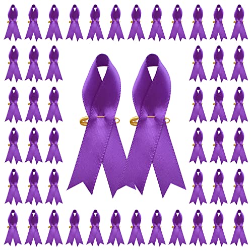 WANDIC Violette Satin-Brosche mit Sicherheitsnadeln, 100 Pcs, Metalllegierung (Stahl oder Aluminium) WANDIC Violette Satin-Brosche mit Sicherheitsnadeln, 100 Pcs, Metalllegierung (Stahl oder Aluminium) von WANDIC