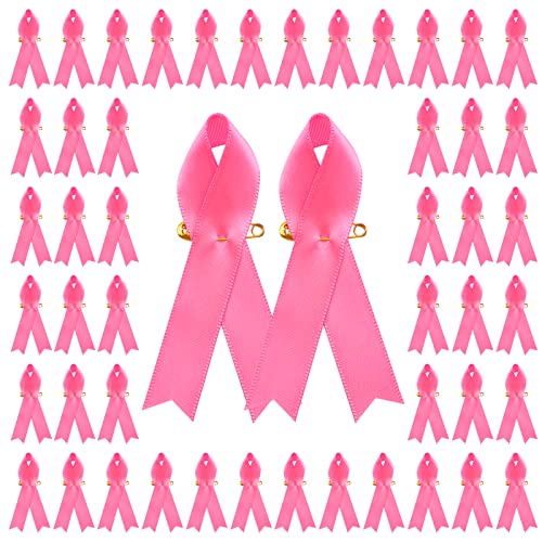 WANDIC 100 Stück rosa Brosche mit Sicherheitsnadeln für Damen und Herren, Satinrosa Nadeln Brustkrebs-Bewusstseins-Abzeichen mit Sicherheitsnadeln für Damen und Herren Aktivitätskleidung Dekoration WANDIC 100 Stück rosa Brosche mit Sicherheitsnadeln für Damen und Herren, Satinrosa Nadeln Brustkrebs-Bewusstseins-Abzeichen mit Sicherheitsnadeln für Damen und Herren Aktivitätskleidung Dekoration von WANDIC