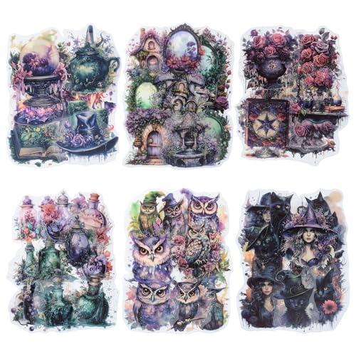 WANDIC 120 Stück Aufkleber im Gothic-Stil, 6 Stile, Scrapbook-Aufkleber für Scrapbooking, Junk, Journaling, Basteln, DIY-Projekte, Tagebücher, Kunstbedarf WANDIC 120 Stück Aufkleber im Gothic-Stil, 6 Stile, Scrapbook-Aufkleber für Scrapbooking, Junk, Journaling, Basteln, DIY-Projekte, Tagebücher, Kunstbedarf von WANDIC