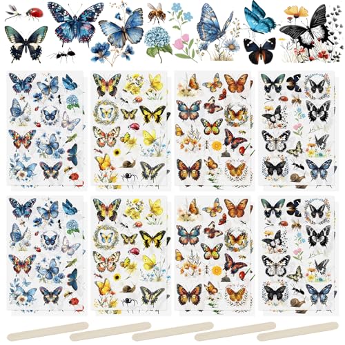 WANDIC 16 Blatt Rubbel-Transferaufkleber, Schmetterlings-Insekten-Aufkleber Für Selbstgemachte Scrapbooking-Fotoalben, Möbel, 5.9 * 3.9 Zoll WANDIC 16 Blatt Rubbel-Transferaufkleber, Schmetterlings-Insekten-Aufkleber Für Selbstgemachte Scrapbooking-Fotoalben, Möbel, 5.9 * 3.9 Zoll von WANDIC