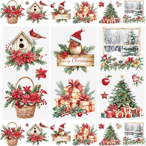 WANDIC 3 Bögen "Merry Christmas" Aufkleber zum Aufreiben, Junk Journals, Aufkleber, Möbelhandwerk, Party-Dekorationen für DIY, Scrapbooking, 15 x 30 cm WANDIC 3 Bögen "Merry Christmas" Aufkleber zum Aufreiben, Junk Journals, Aufkleber, Möbelhandwerk, Party-Dekorationen für DIY, Scrapbooking, 15 x 30 cm von WANDIC