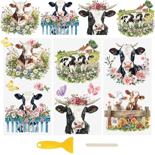 WANDIC 3 Bögen UV-Transfer-Aufkleber, Ranch- und Rinder-Thema, 3D-Aufkleber, wasserdicht, für selbstgemachte Glasbecher, Möbel, Wasserflasche, Laptop, Handwerk, 15 x 30 cm WANDIC 3 Bögen UV-Transfer-Aufkleber, Ranch- und Rinder-Thema, 3D-Aufkleber, wasserdicht, für selbstgemachte Glasbecher, Möbel, Wasserflasche, Laptop, Handwerk, 15 x 30 cm von WANDIC