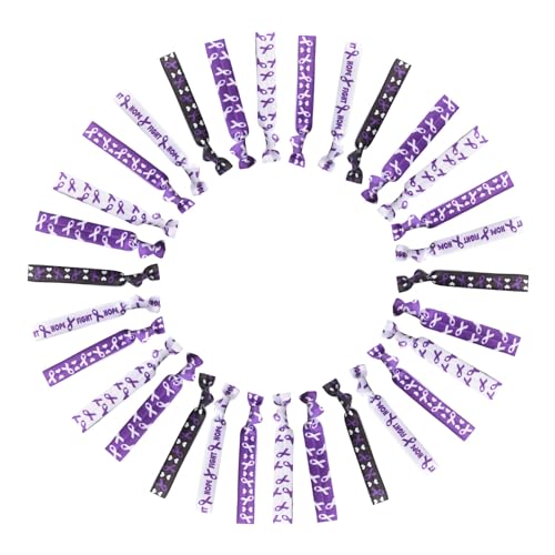 WANDIC 30 Stück lila Band-Armbänder, für häusliche Gewalt, Alzheimer, Parkinso-Armbänder, Dehnbare Armbänder für öffentliche Veranstaltungen, Nylon WANDIC 30 Stück lila Band-Armbänder, für häusliche Gewalt, Alzheimer, Parkinso-Armbänder, Dehnbare Armbänder für öffentliche Veranstaltungen, Nylon von WANDIC