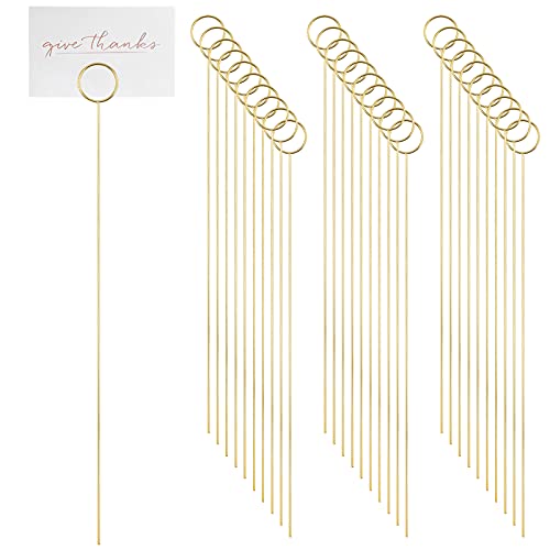 WANDIC 30 runde Tischkartenhalter mit Blumenmuster, Metalldraht, Blumenplektren, Clips, goldfarben, rund, Basteldraht, Ringschlaufe, Fotoclip, Memo, für Hochzeit, Party, Dekoration WANDIC 30 runde Tischkartenhalter mit Blumenmuster, Metalldraht, Blumenplektren, Clips, goldfarben, rund, Basteldraht, Ringschlaufe, Fotoclip, Memo, für Hochzeit, Party, Dekoration von WANDIC