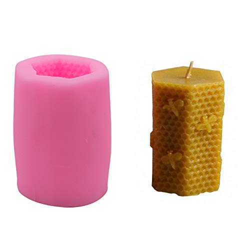 WANDIC 3D Bienenstock Silikonform, 3D Wabenform Kerzenform, Dekorationsform Für Selbstgemachte Bienenwachs Kerzen, Seife, Dekorative Ornamente Kunsthandwerk von WANDIC