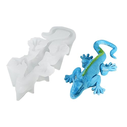 WANDIC 3D Eidechse Gecko Silikon Form 1-Stück Tropfform Handgemachte Polymer Form Gips Form Seife Form für Geschenk DIY Home Decor von WANDIC