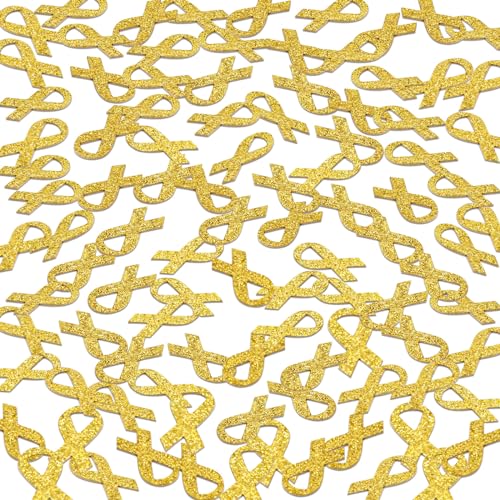 WANDIC 400 Stück gelbes Bandförmiges Wurfkonfetti, Glitzerpapier-Konfetti für gelbes Band, Knochenkrebs, Kindheitskrebs, Blase, Krebs, Bewusstsein WANDIC 400 Stück gelbes Bandförmiges Wurfkonfetti, Glitzerpapier-Konfetti für gelbes Band, Knochenkrebs, Kindheitskrebs, Blase, Krebs, Bewusstsein von WANDIC