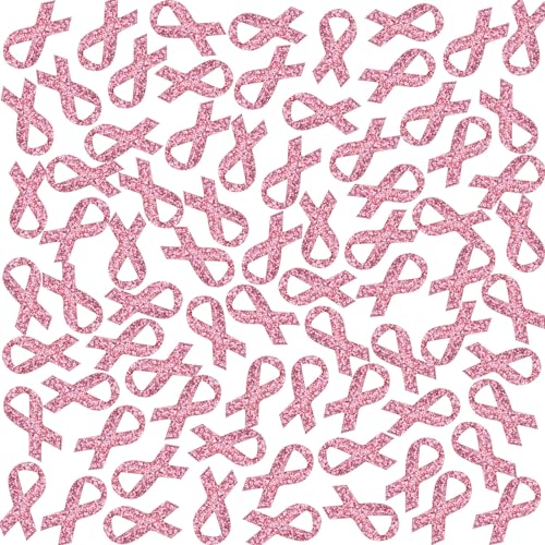WANDIC 400 Stück rosa Schleifenförmige Wurfkonfetti, Glitzerpapier-Konfetti für rosa Schleifen, Brustkrebs-Bewusstsein WANDIC 400 Stück rosa Schleifenförmige Wurfkonfetti, Glitzerpapier-Konfetti für rosa Schleifen, Brustkrebs-Bewusstsein von WANDIC